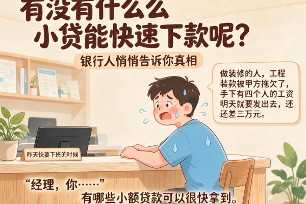 有没有什么小贷能快速下款呢？银行人悄悄告诉你真相