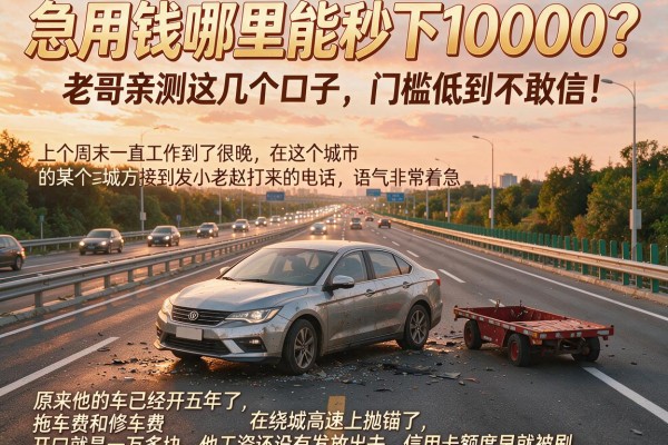 急用钱哪里能秒下10000?老哥亲测这几个口子,门槛低到不敢信!