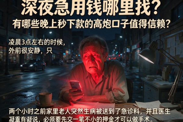 深夜急用钱哪里找？有哪些晚上秒下款的高炮口子值得信赖？