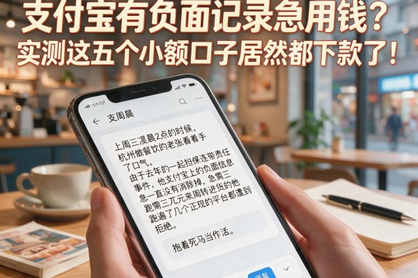 支付宝有负面记录急用钱？实测这五个小额口子居然都下款了！