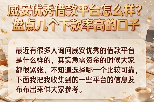 威安优秀借款平台怎么样？盘点几个下款率高的口子
