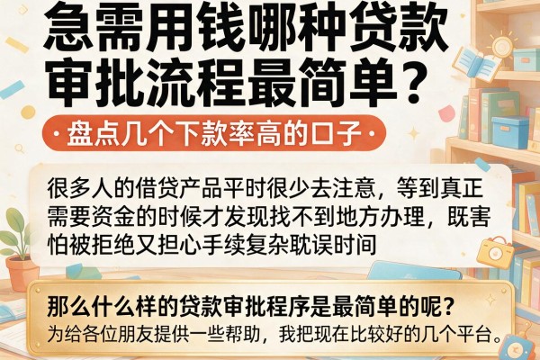 急需用钱哪种贷款审批流程最简单？盘点几个下款率高的口子