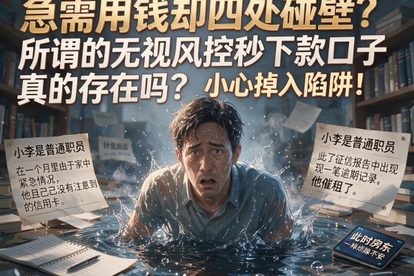 急需用钱却四处碰壁？所谓的无视风控秒下款口子真的存在吗？小心掉入陷阱！