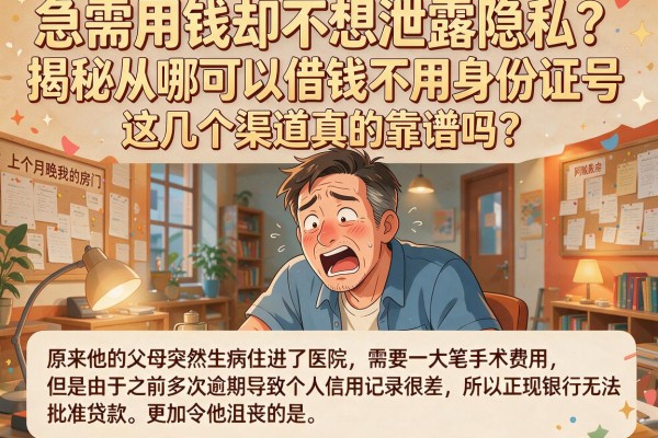 急需用钱却不想泄露隐私？揭秘从哪可以借钱不用身份证号，这几个渠道真的靠谱吗？