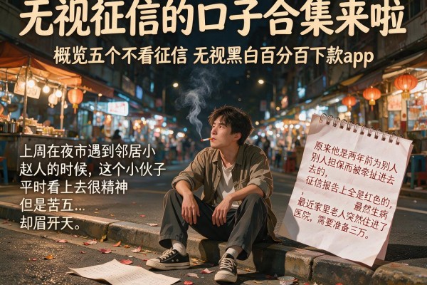 无视征信的口子合集来啦,概览五个不看征信无视黑白百分百下款app