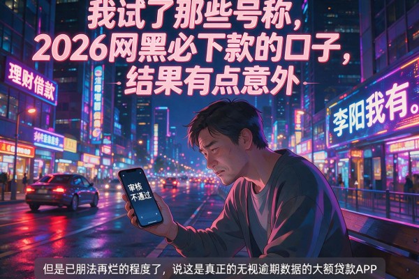 我试了那些号称2026网黑必下款的口子，结果有点意外