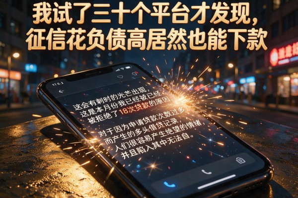 我试了三十个平台才发现，征信花负债高居然也能下款