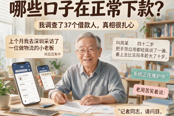 哪些口子在正常下款?我调查了37个借款人,真相很扎心