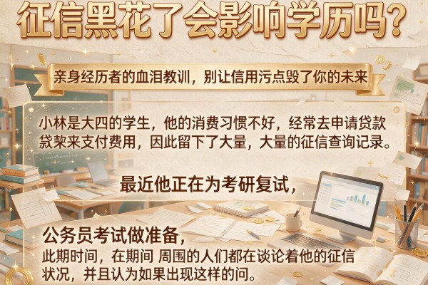 征信黑花了会影响学历吗？亲身经历者的血泪教训，别让信用污点毁了你的未来