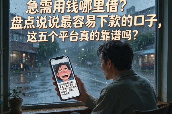 急需用钱哪里借？盘点说说最容易下款的口子，这五个平台真的靠谱吗？