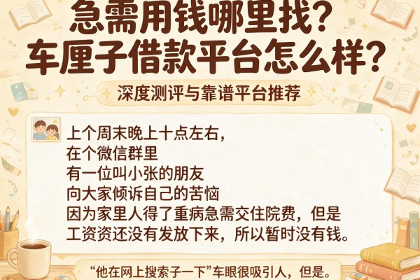 急需用钱哪里找？车厘子借款平台怎么样？深度测评与靠谱平台推荐