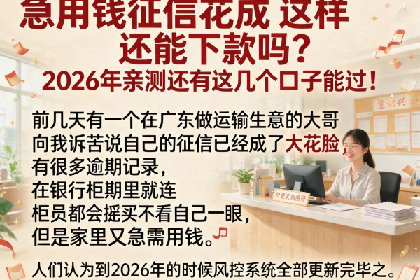 急用钱征信花成这样还能下款吗？2026年亲测还有这几个口子能过！