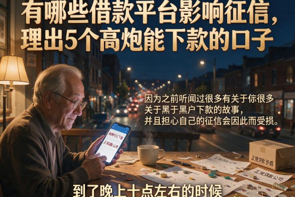 有哪些借款平台影响征信，理出5个高炮能下款的口子