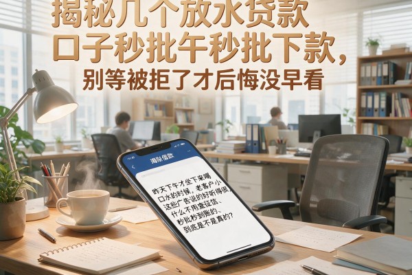 揭秘几个放水贷款口子秒批下款，别等被拒了才后悔没早看