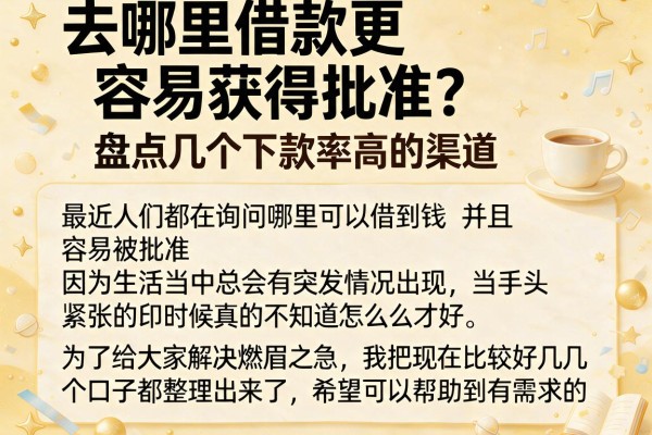 去哪里借款更容易获得批准？盘点几个下款率高的渠道
