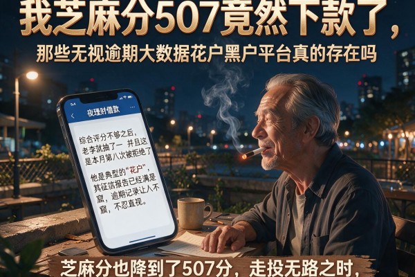 我芝麻分507竟然下款了，那些无视逾期大数据花户黑户平台真的存在吗
