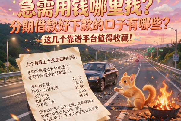 急需用钱哪里找？分期借款好下款的口子有哪些？这几个靠谱平台值得收藏！