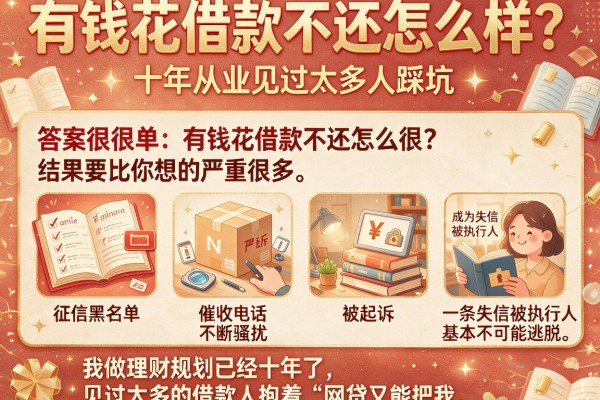 有钱花借款不还怎么样？十年从业见过太多人踩坑