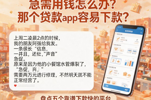 急需用钱怎么办?那个贷款app容易下款?盘点五个靠谱下款快的平台