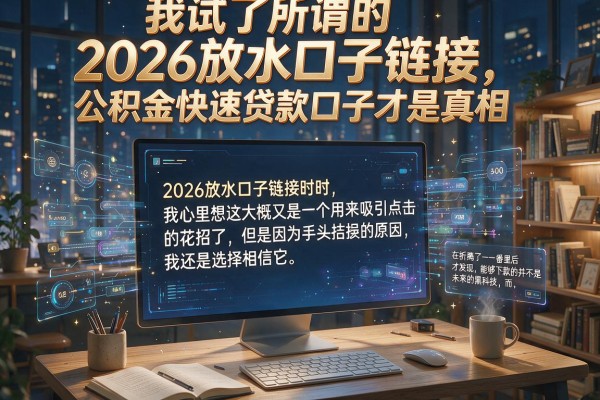 我试了所谓的2026放水口子链接，发现公积金快速贷款口子才是真相