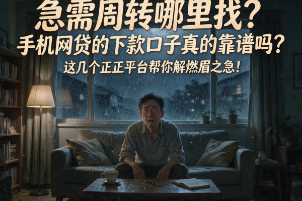 急需周转哪里找？手机网贷的下款口子真的靠谱吗？这几个正规平台帮你解燃眉之急！