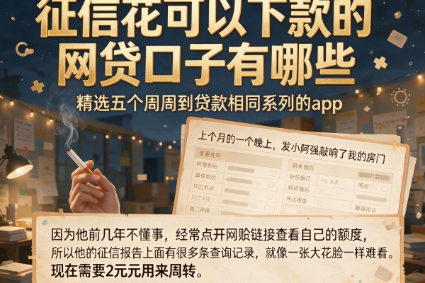 征信花可以下款的网贷口子有哪些，精选五个周周到贷款相同系列的app