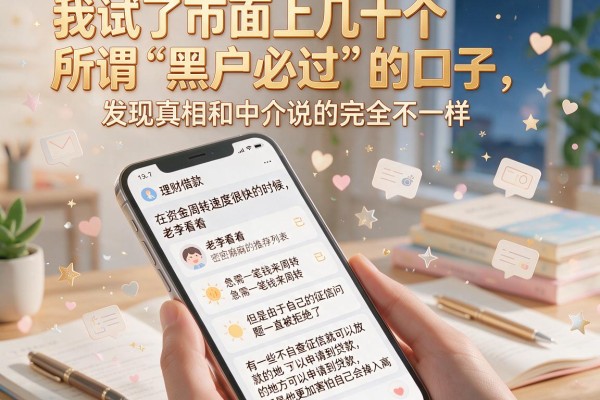 我试了市面上几十个所谓“黑户必过”的口子,发现真相和中介说的完全不一样