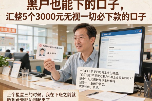 黑户也能下的口子，汇整5个3000元无视一切必下款的口子