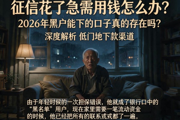 征信花了急需用钱怎么办？2026年黑户能下的口子真的存在吗？深度解析低门槛下款渠道