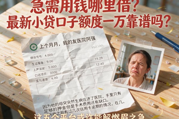 急需用钱哪里借？最新小贷口子额度一万靠谱吗？这五个平台或许能解燃眉之急