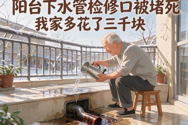阳台下水管检修口被堵死，我家多花了三千块