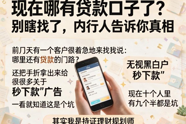 现在哪有贷款口子了？别瞎找了，内行人告诉你真相