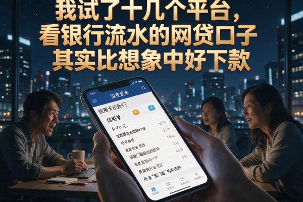我试了十几个平台,发现看银行流水的网贷口子其实比想象中好下款