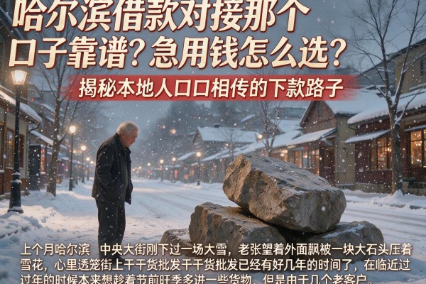 哈尔滨借款对接那个口子靠谱？急用钱怎么选？揭秘本地人口口相传的下款路子