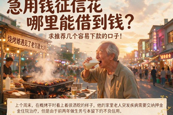 急用钱征信花哪里能借到钱？求推荐几个容易下款的口子！