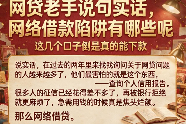 网贷老手说句实话，网络借款陷阱有哪些呢，这几个口子倒是真的能下款