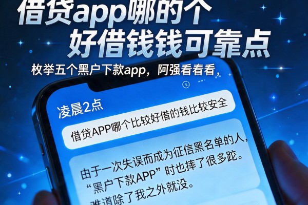 借贷app哪个好借钱可靠点，枚举五个黑户下款app