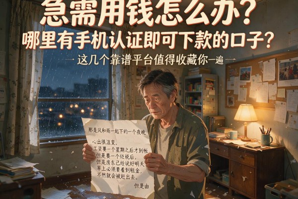 急需用钱怎么办？哪里有手机认证即可下款的口子？这几个靠谱平台值得收藏