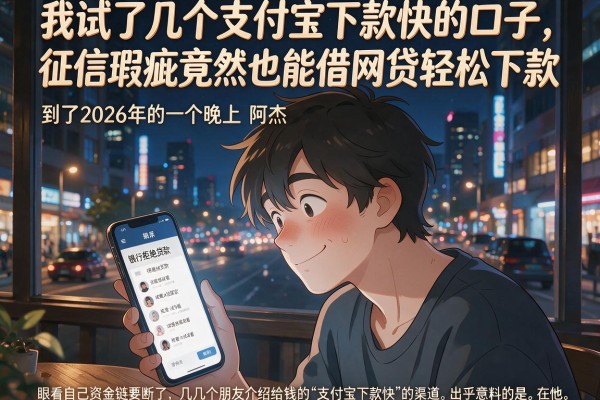我试了几个支付宝下款快的口子，征信瑕疵竟然也能借网贷轻松下款