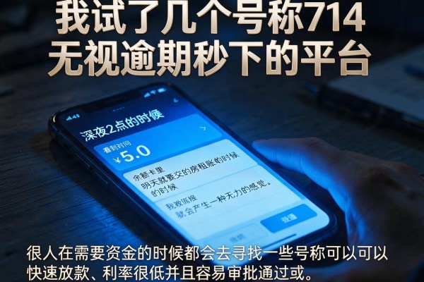 我试了几个号称714无视逾期秒下的平台，结果有点意外