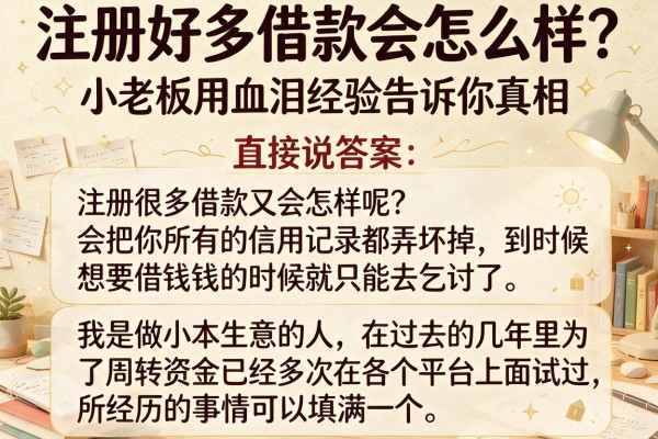 注册好多借款会怎么样？小老板用血泪经验告诉你真相