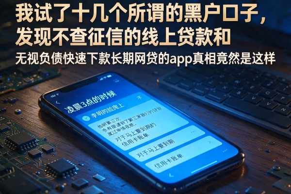 我试了十几个所谓的黑户口子，发现不查征信的线上贷款和无视负债快速下款长期网贷的app真相竟然是这样