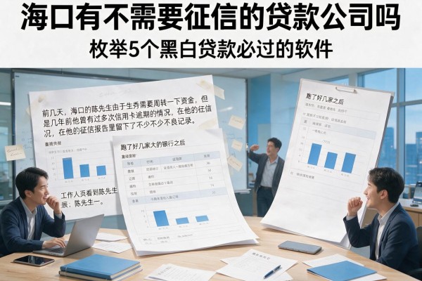 海口有不需要征信的贷款公司吗，枚举5个黑白贷款必过的软件