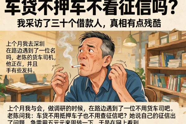 车贷不押车不看征信吗？我采访了三十个借款人，真相有点残酷