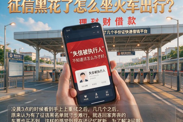 征信黑花了怎么坐火车出行？我试了几个手机和身份证快速借钱平台，结果有点意外