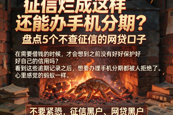 征信烂成这样还能办手机分期？盘点5个不查征信的网贷口子