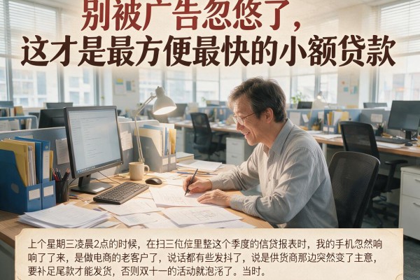 别被广告忽悠了，这才是最方便最快的小额贷款