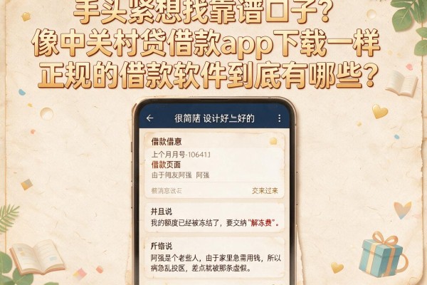 手头紧想找靠谱口子？像中关村贷借款app下载一样正规的借款软件到底有哪些？