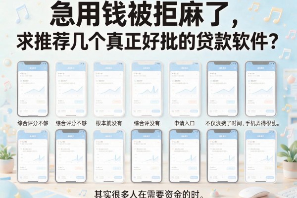 急用钱被拒麻了，求推荐几个真正好批的贷款软件？