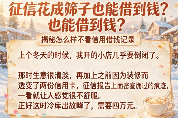 征信花成筛子也能借到钱？揭秘怎么样不看信用借钱记录